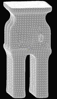 Рис. 2. КЭ-модель керамической формы, сгенерированной в MeshCAST